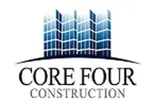 A logo of core four construction